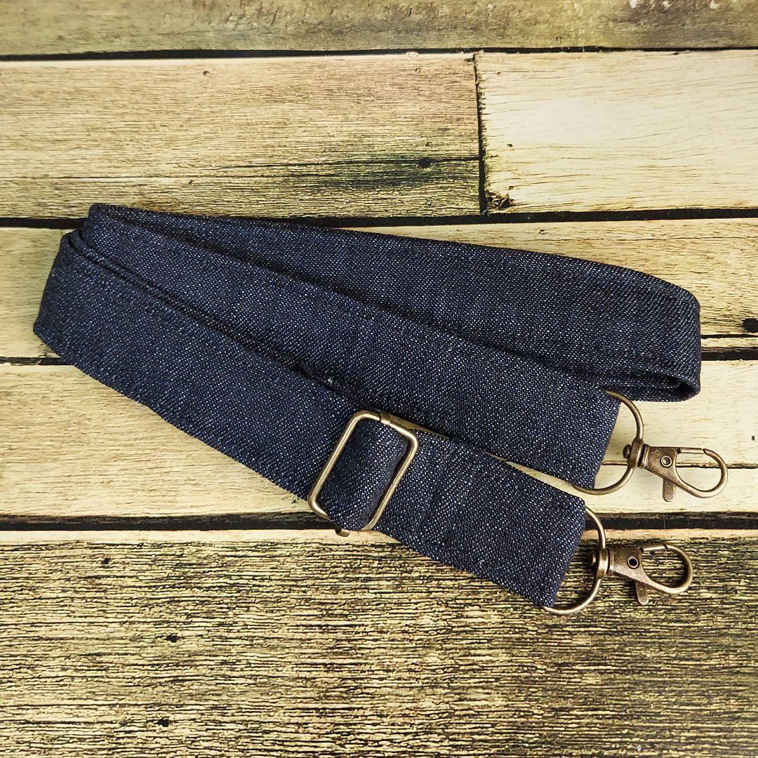 【ぽこぽん】刺繍デニムバックNo.633　刺繍ポーチNo.183