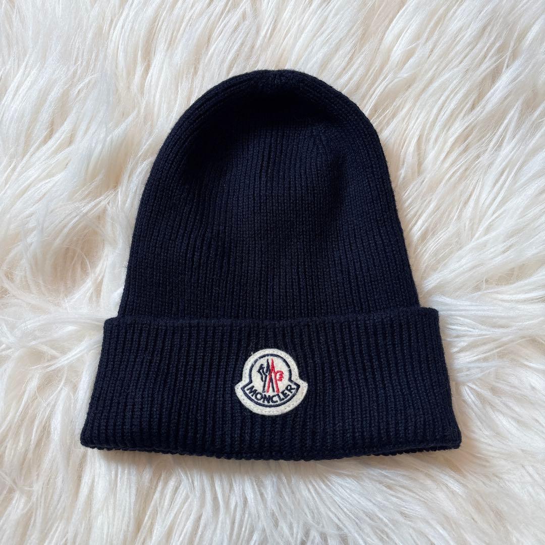 モンクレール ニット帽 ネイビー ユニセックス