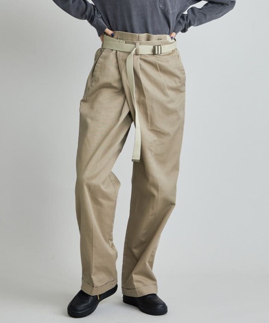 MAISON EUREKA メゾンエウレカ チノ リメイクラップパンツ