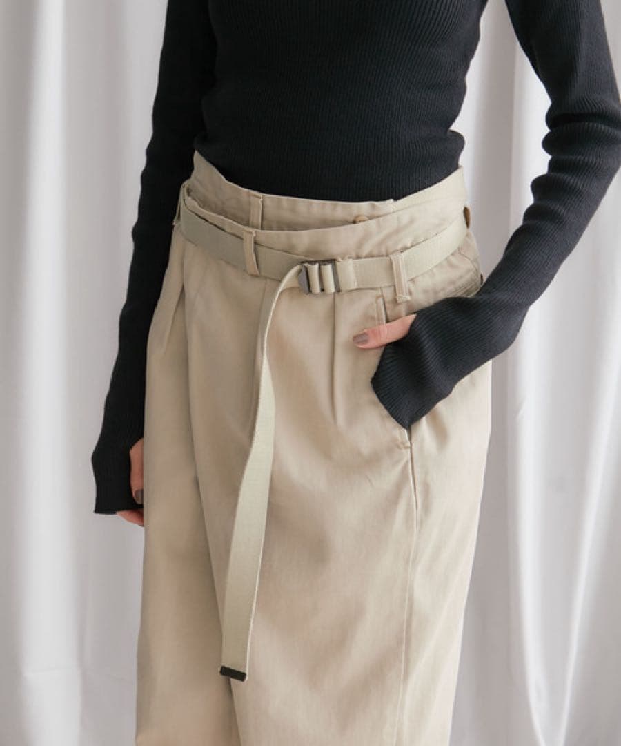 MAISON EUREKA メゾンエウレカ チノ リメイクラップパンツ