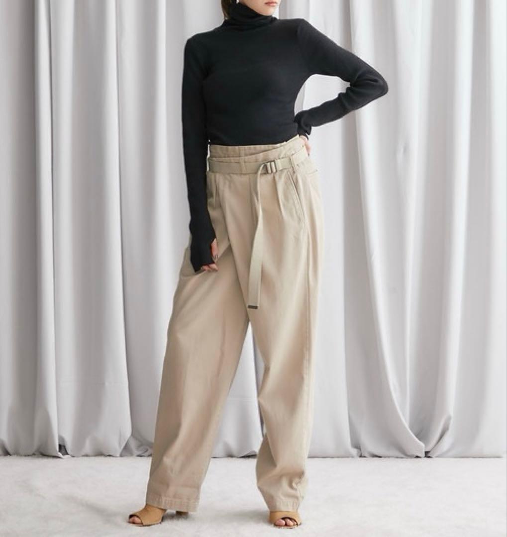 MAISON EUREKA メゾンエウレカ チノ リメイクラップパンツ