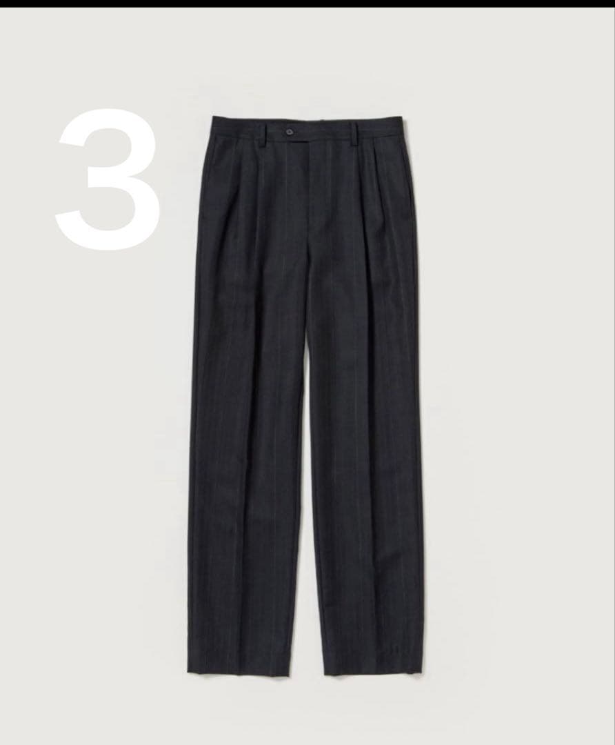 スーツ AURALEE25SS BLUEFACEDWOOL TWO-TUCKSLACKS