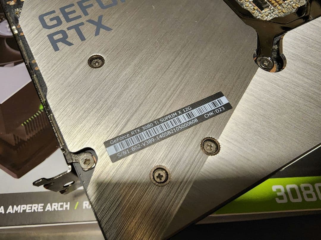 【動作確認済み】MSI GeForce RTX3080Ti SUPRIM X