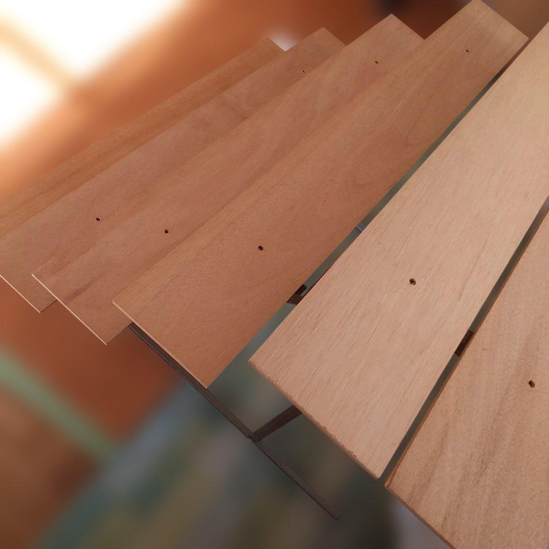 ひな段　御雛段　ひな壇　5段35号　昭和　レトロ　スチール　木製板