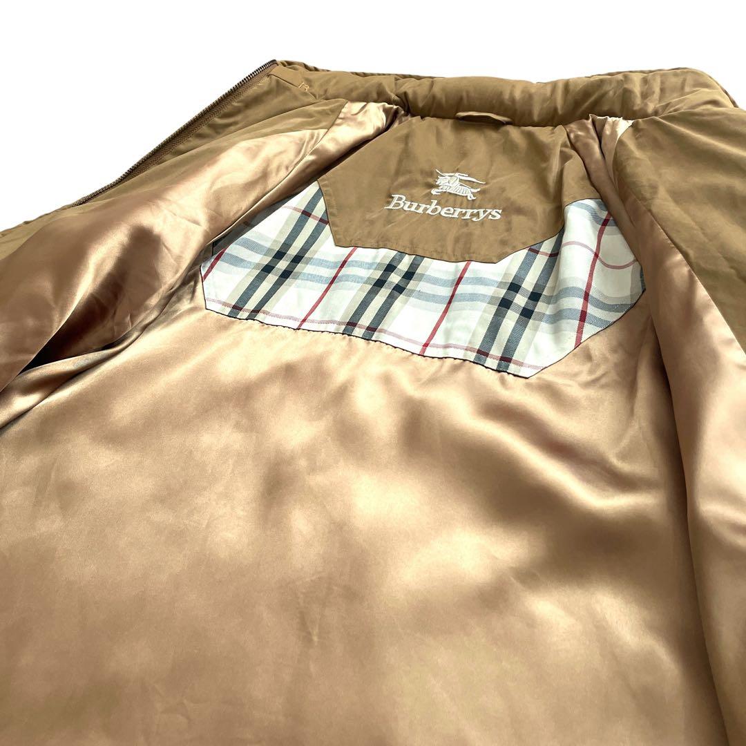 美品 90sヴィンテージ Burberry ロゴ総柄 中綿入り コート フード付