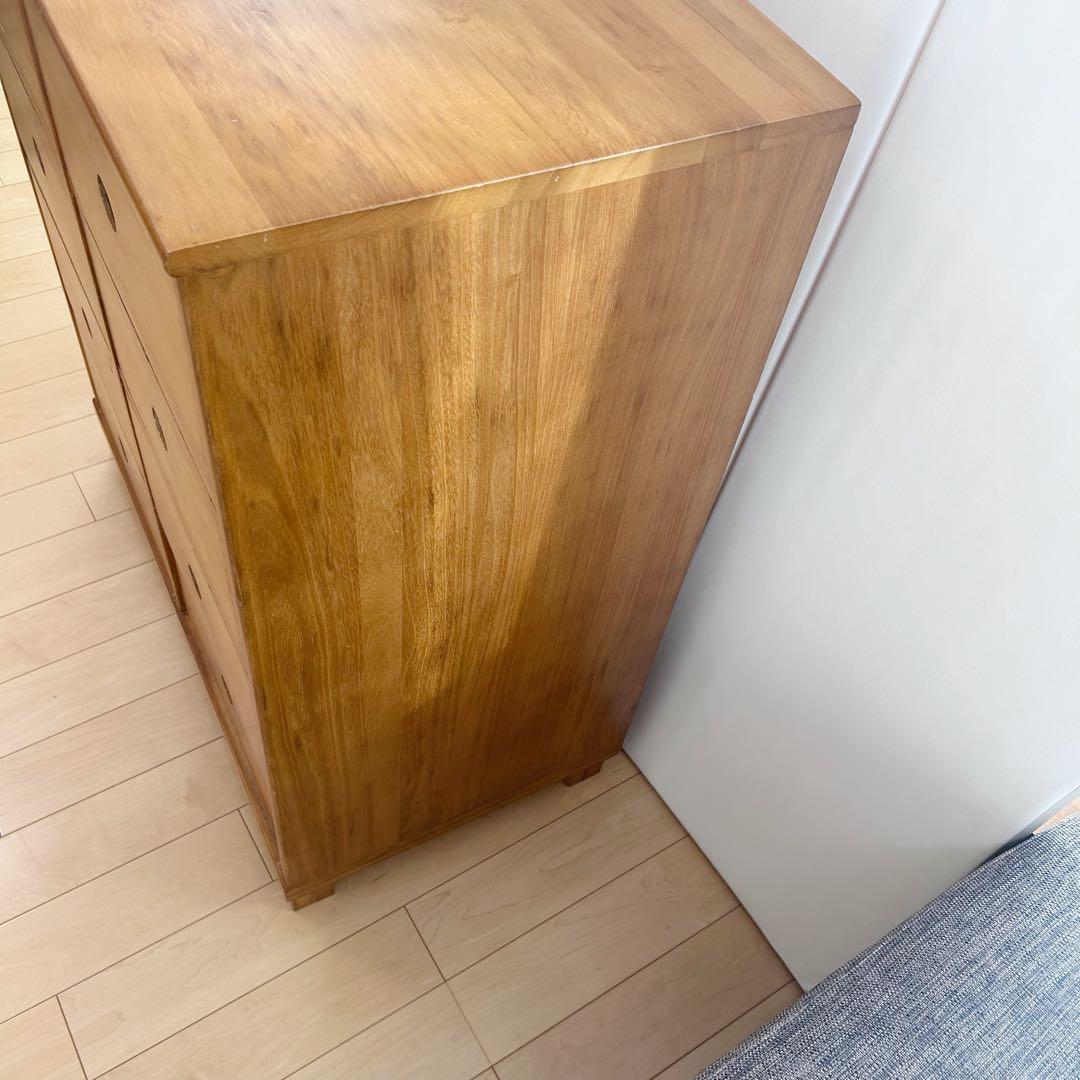 アンティーク　桐　ミドルチェスト　ロッキング工法　アポセカリー 9杯 幅80蟻組