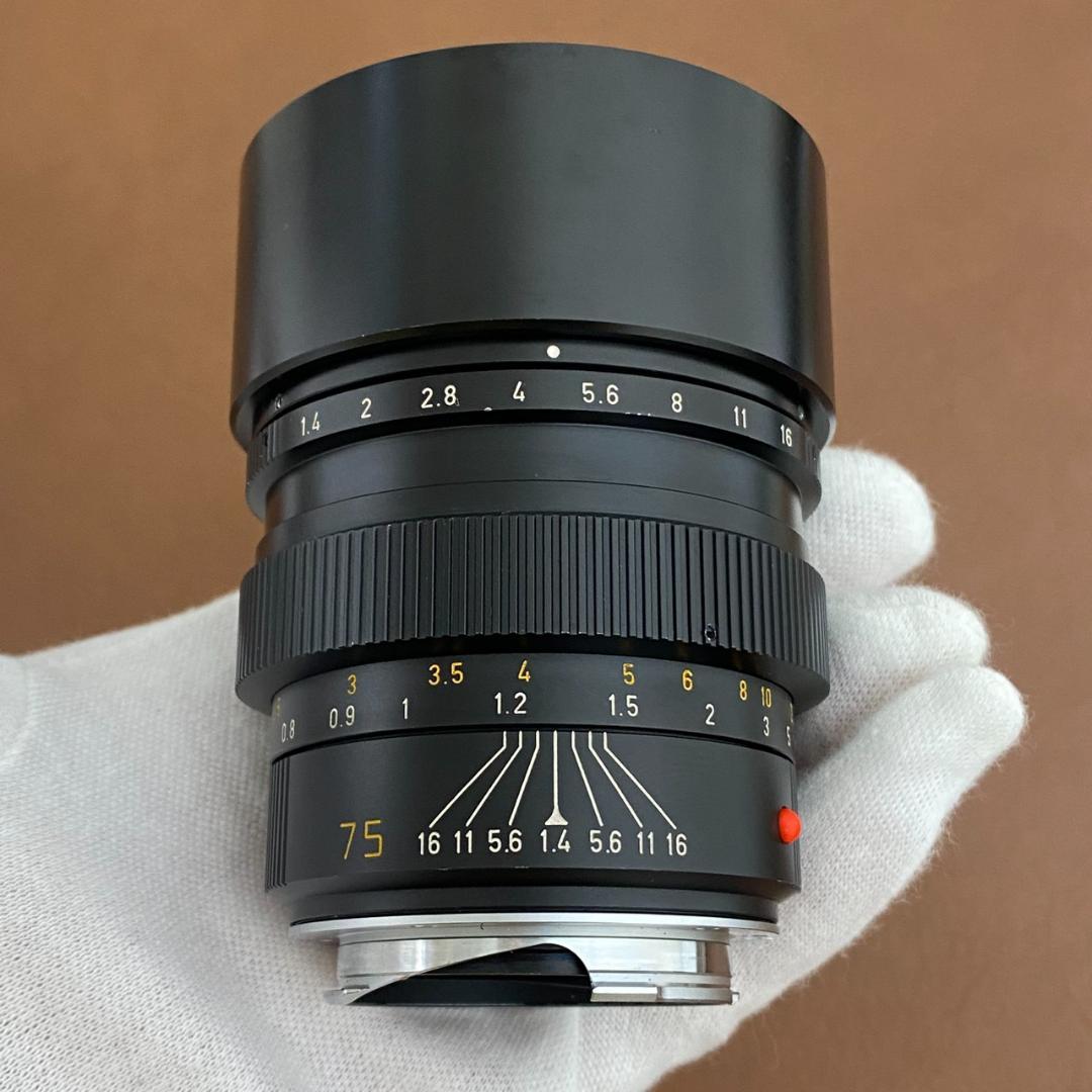 Summilux M75mm f1.4 フード組み込み メンテンス済み