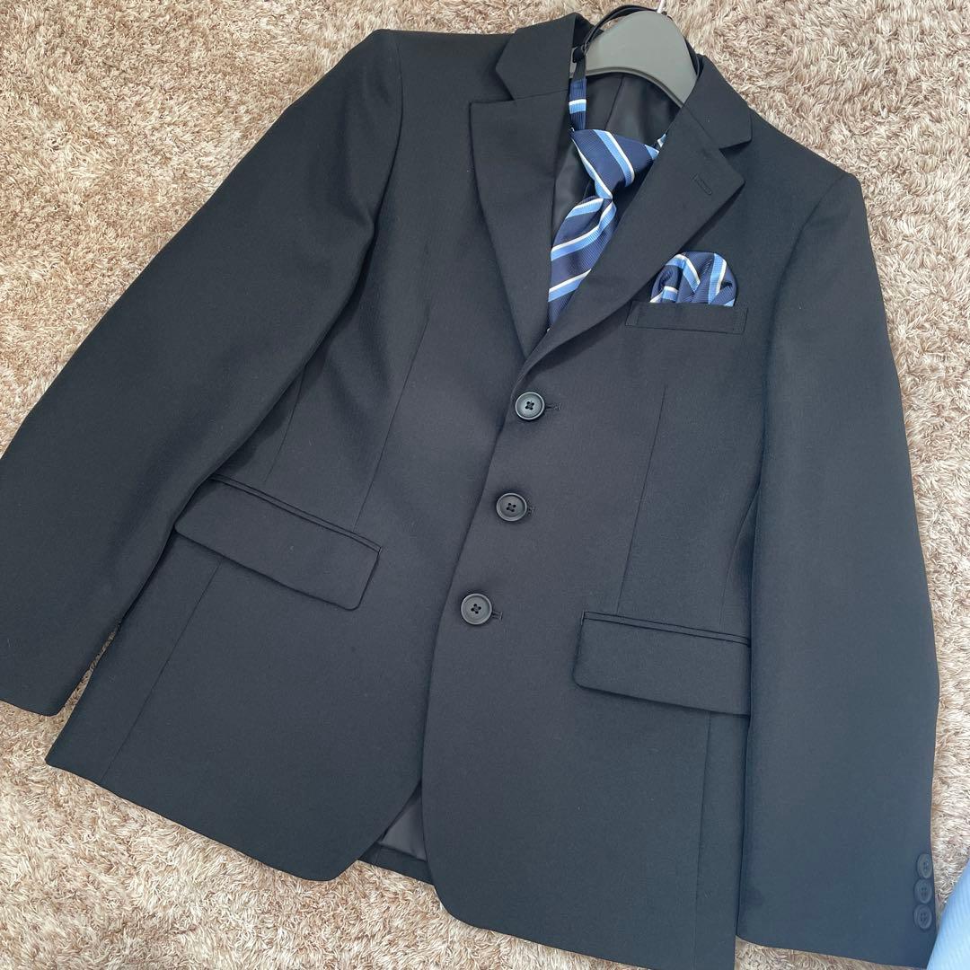 【美品】オリバーハウス フォーマル 男の子 卒業式 入学式 150cm ブラック