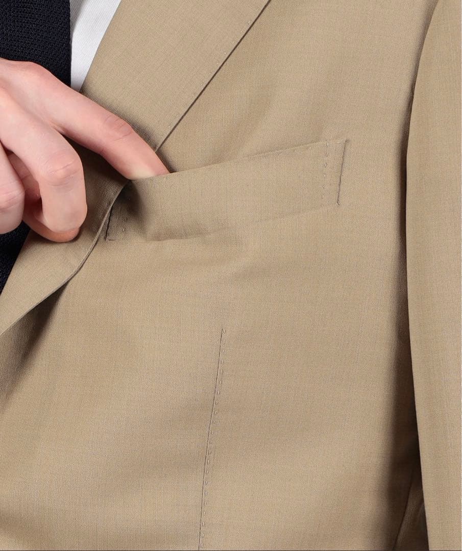 トゥモローランド ウールポリエステル シングルブレステッド2Bスーツ