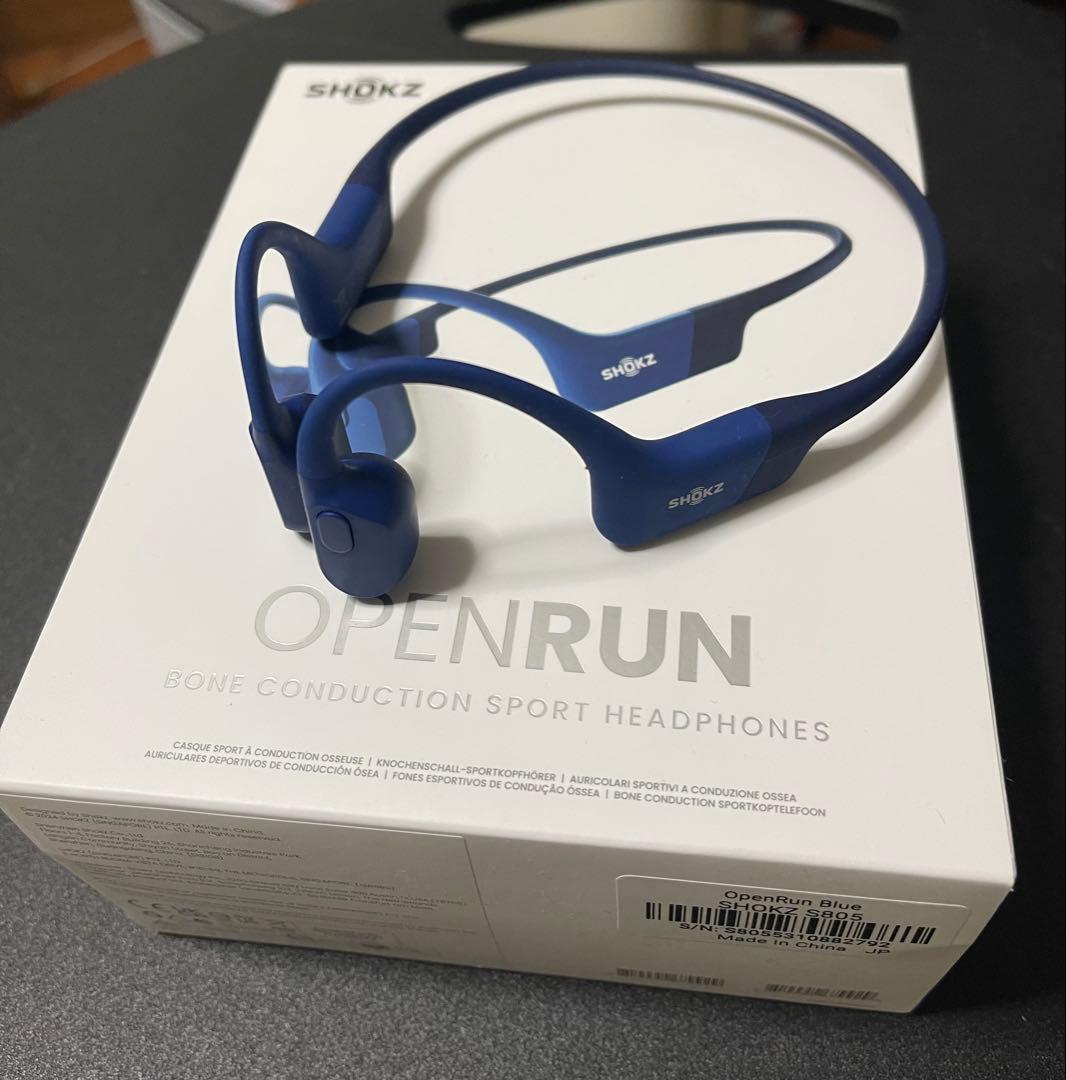 SHOKZ OPENRUN 骨伝導イヤホン ブルー