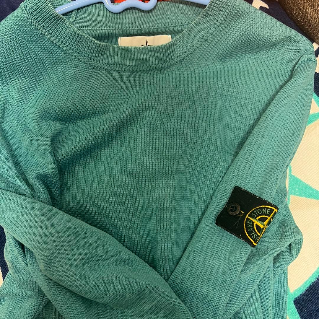 stone  archive クルーネック セーター エメラルド色