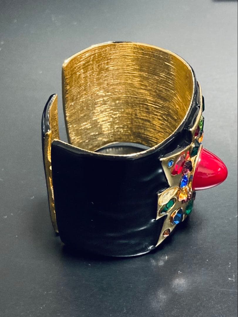 ケネスジェイレーン クリスタルゴールド バングル ブレスレット