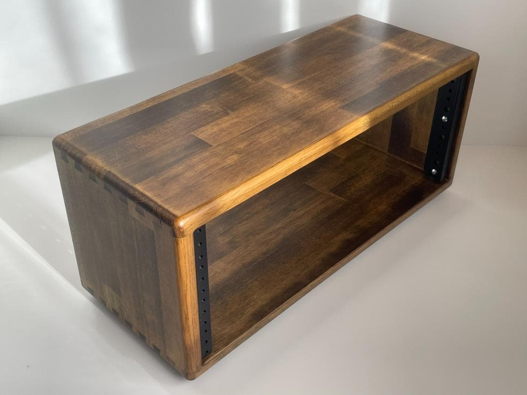 在庫処分価格　4Uラックケース　自作品　オーク色