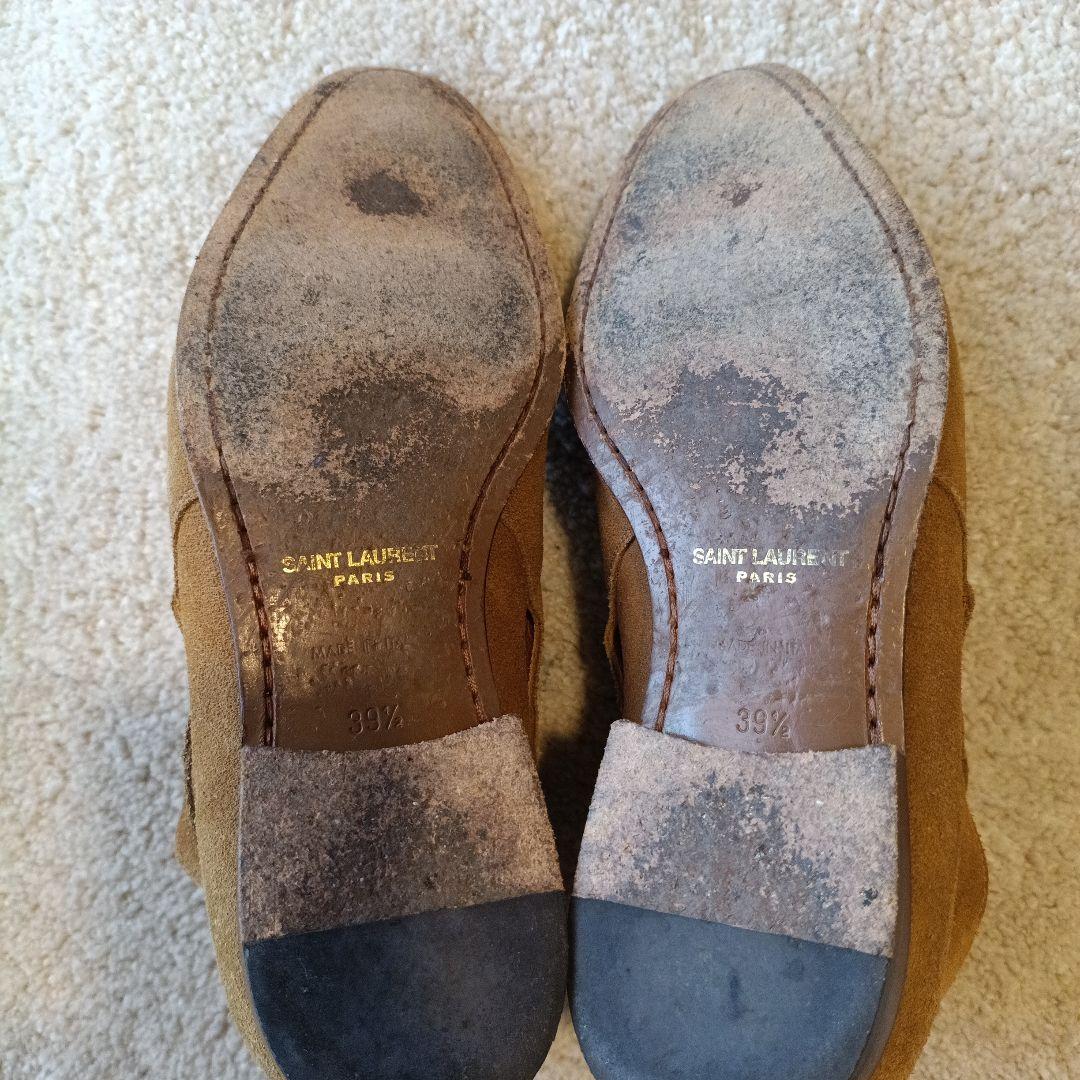 カ*ノ様 サンローラン クロップド ウエスタン ジョッパーブーツ スウェード