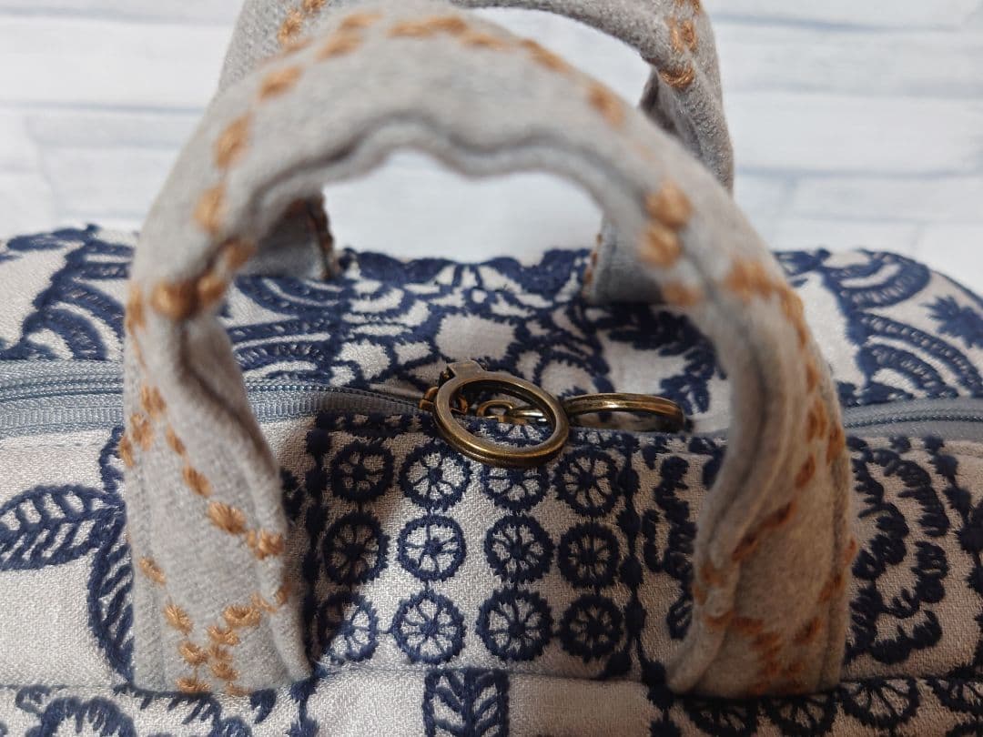 forest tile gray　ミナペルホネン　ボストンバッグ