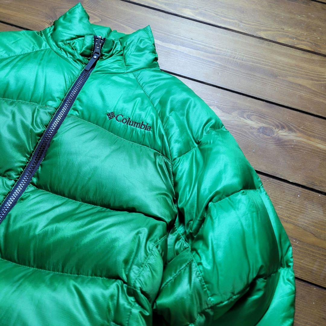 【今季大注目】90s コロンビア オムニヒートダウンジャケット 短丈 グリーン