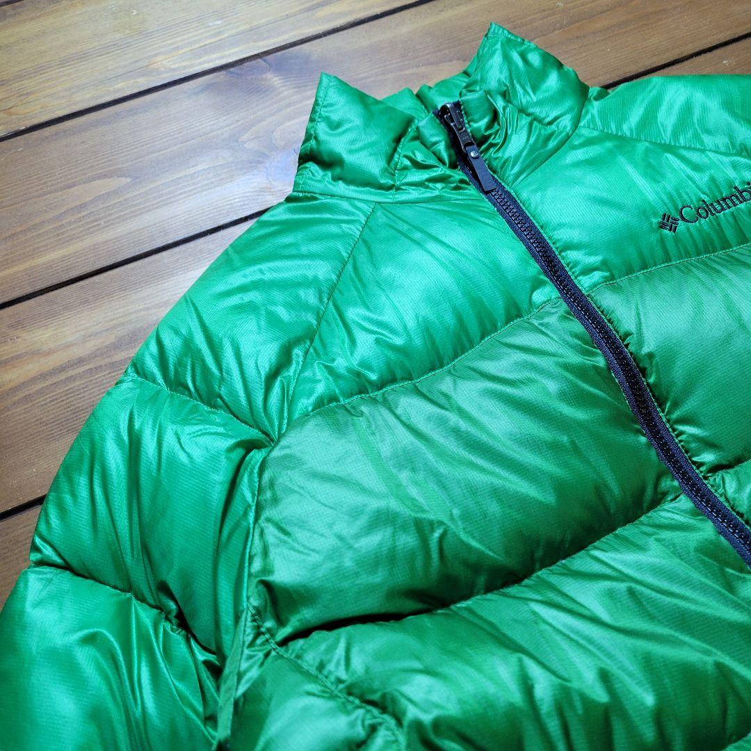 【今季大注目】90s コロンビア オムニヒートダウンジャケット 短丈 グリーン