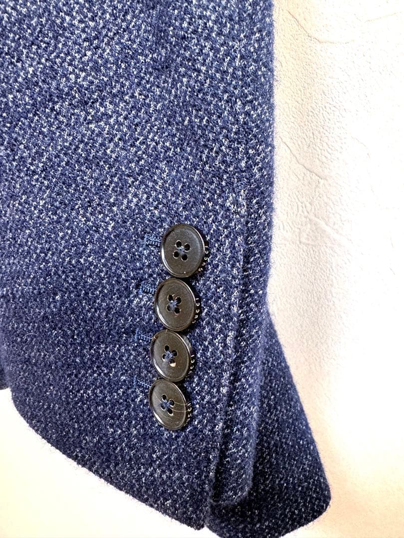 GUCCI グッチ ネイビー テーラードジャケット　サイズ44 ストレッチ機能