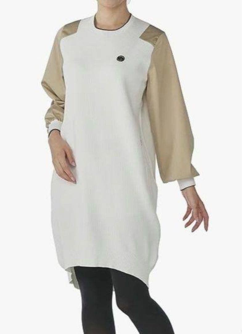 ゴルフウェア【LANVIN sport】袖切替リブワンピース　長袖ワンピース42