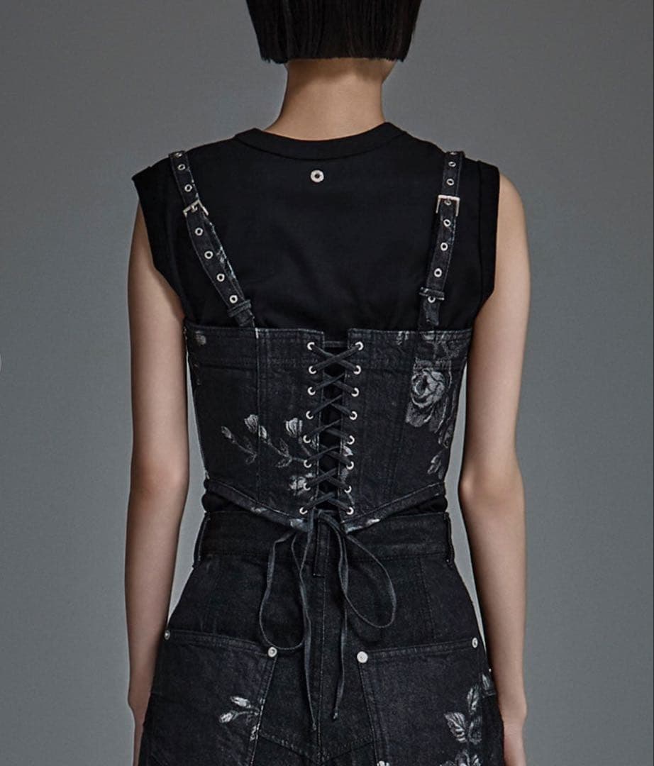 fetico×studious ローズデニムビスチェ