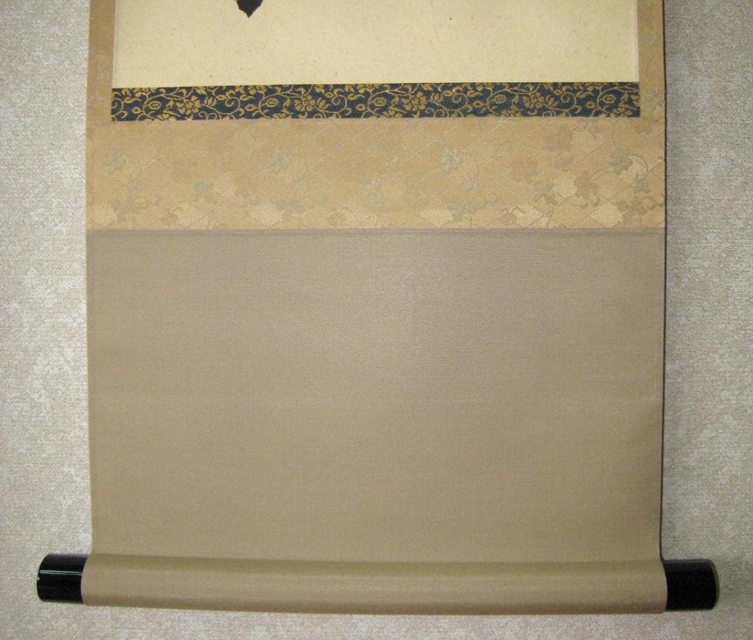 【真筆】茶掛　閑坐聴松風◆大徳寺派 逢春寺 前大徳 法谷文雅　共箱・タトウ箱付