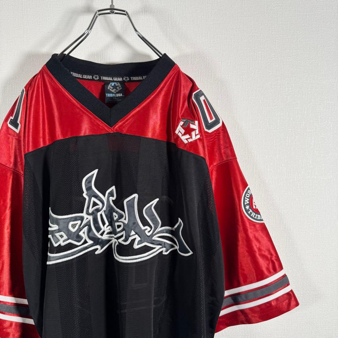 トライバルギア フットボールシャツ ゲームシャツ 刺繍 メッシュXL