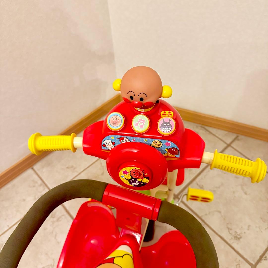 【✨極美品✨】アンパンマンデラックス　三輪車 おもちゃ完動品