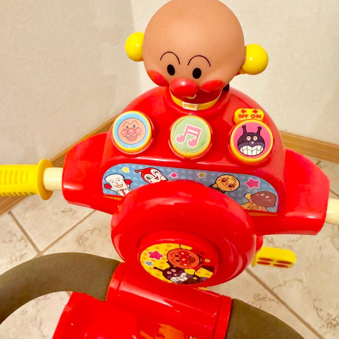 【✨極美品✨】アンパンマンデラックス　三輪車 おもちゃ完動品