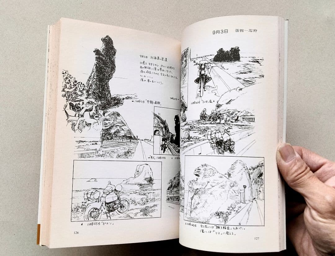 摺本好作スケッチ集　ぼくとバイクの二人ごと　日本一周ツーリング