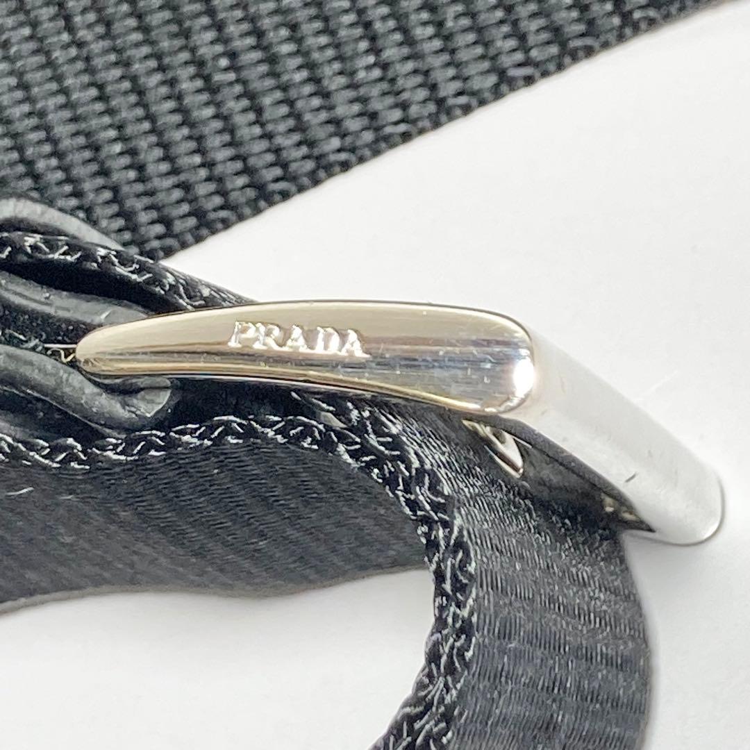 E9206 美品 プラダ PRADA ロゴプレート ウエストポーチ ナイロン