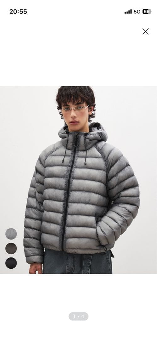 SUARE ライトシアシェルダウンジャケット　グレー