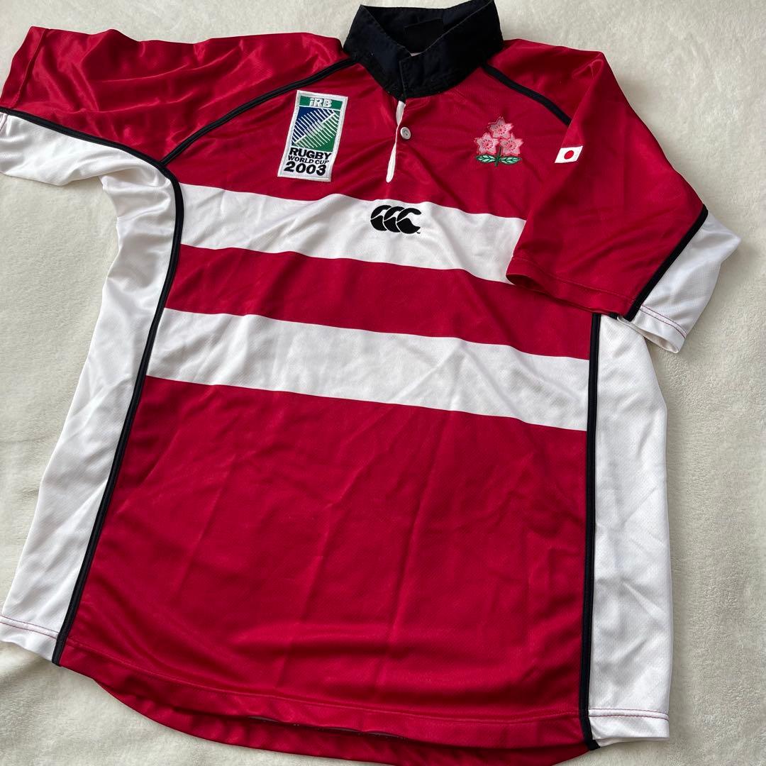 激レア希少RUGBY WORLD CUP 2003 日本代表ラガーシャツXL 赤