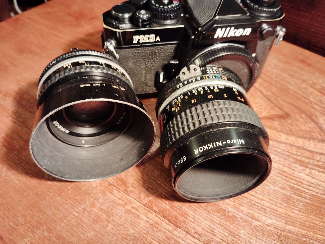 Nikon FM3A フィルム一眼レフカメラ　レンズ2本付