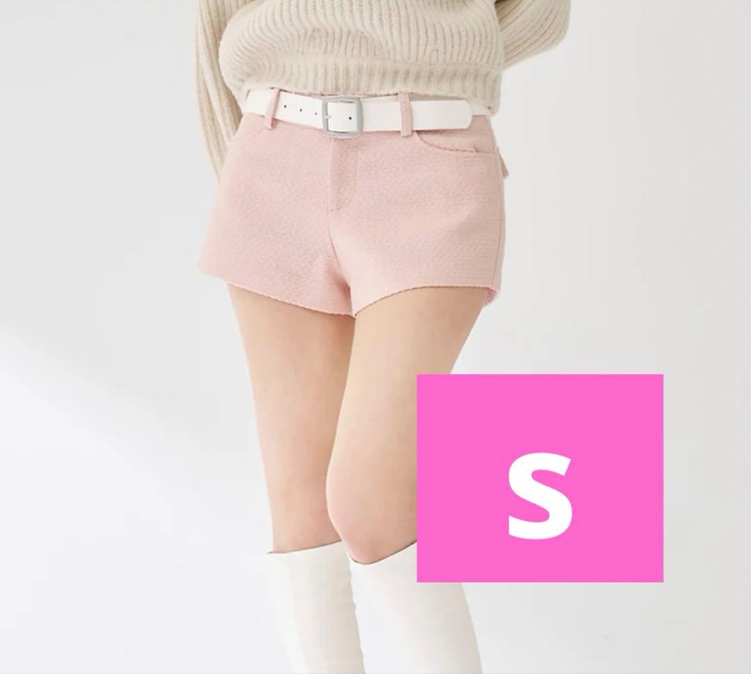 darich ダーリッチ ボンディングツイードショートパンツ ピンク s