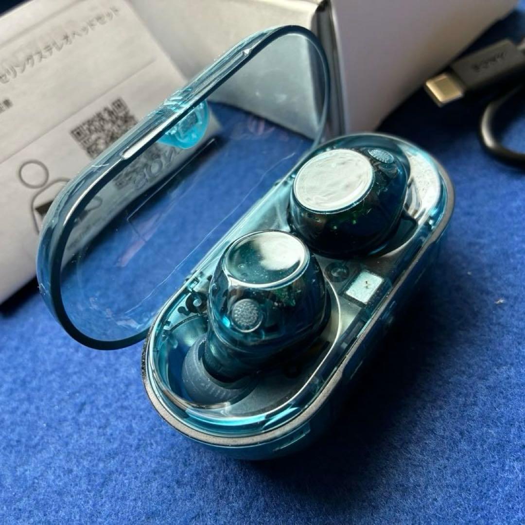 【美品動作品】SONY WF-C710N グラスブルー スケルトン 2025年製