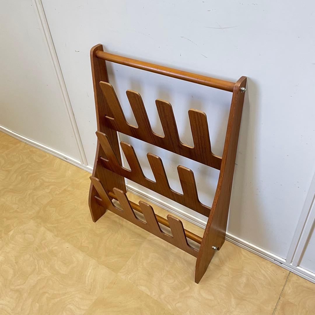 希少 ビンテージ サイトーウッド スリッパラック 6足 チーク材 北欧スタイル