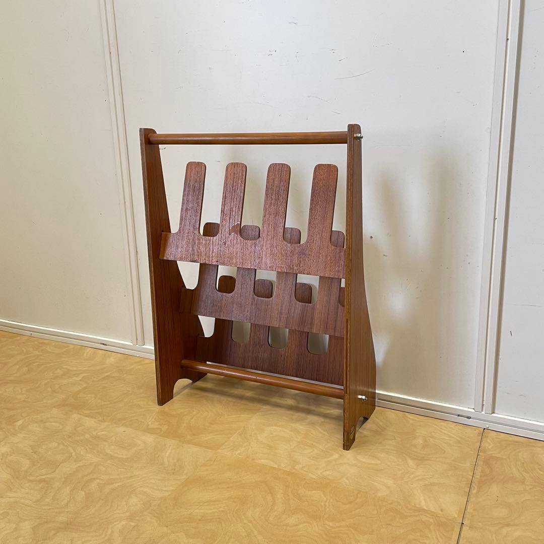 希少 ビンテージ サイトーウッド スリッパラック 6足 チーク材 北欧スタイル