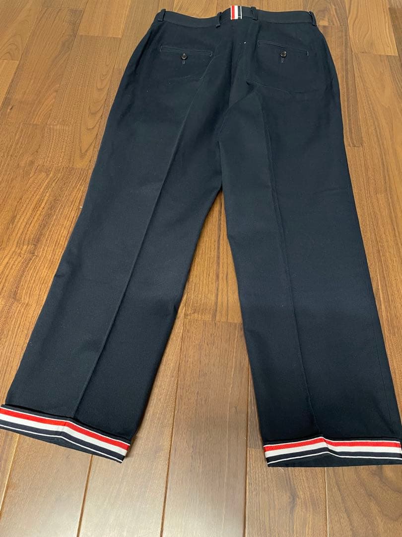 Thom Browne ネイビー トリコロール チノパン
