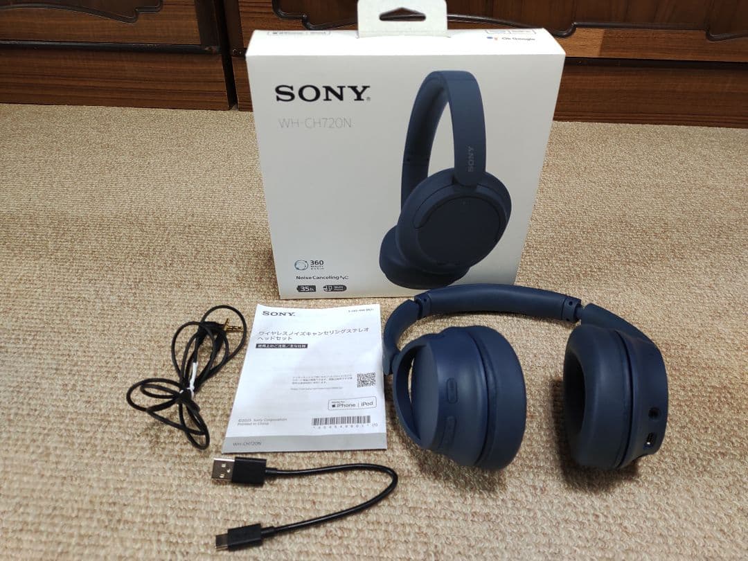 SONY WH-CH720nブルー ワイヤレスヘッドフォン