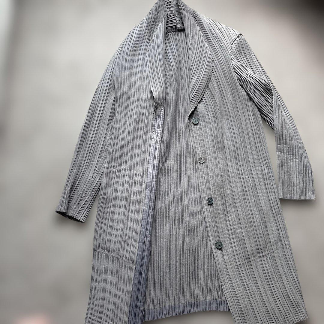 イッセイミヤケ プリーツプリーズ　ロングカーディガン