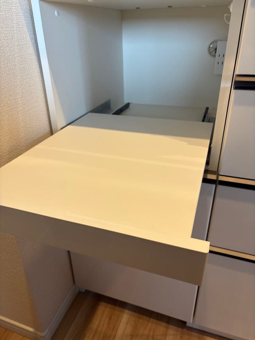 【美品 最終日】PamounaパモウナAS食器棚パールホワイト110cm