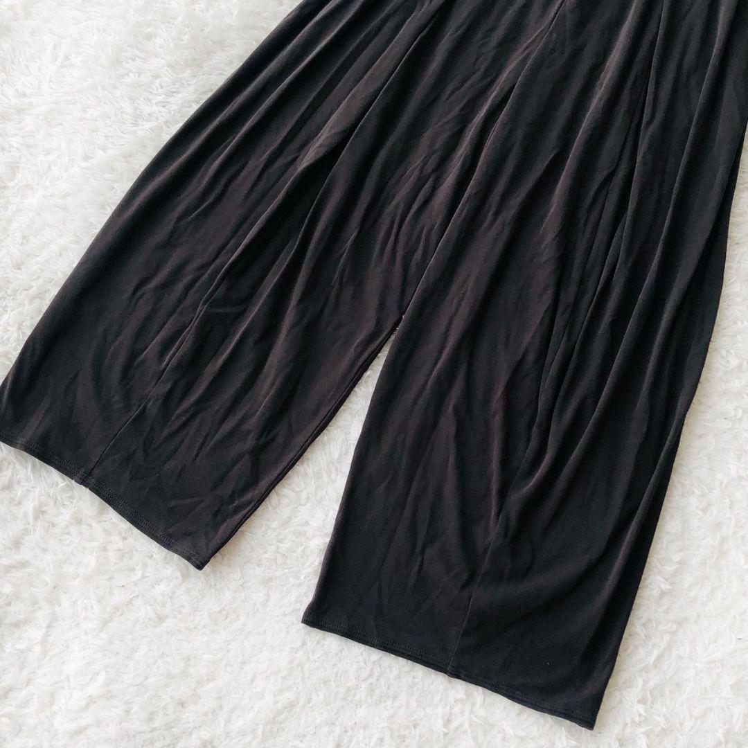 ヨーガンレール バルーンパンツ 伸縮 総ゴム チャコール 綿100 L ポケット