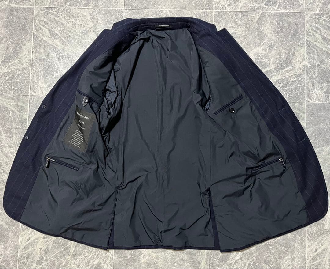 ZEGNA Elements Trofeo ゼニア 防水 カシミヤ レザー 中綿