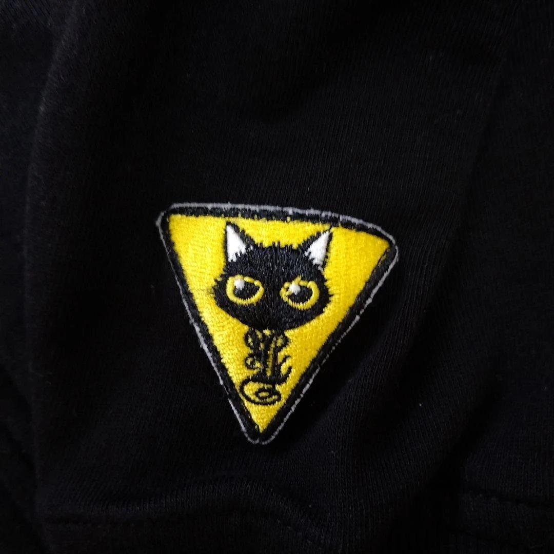 LIN（リン）ラミ＆アール ロゴ総刺繍 ジップパーカー BLACK