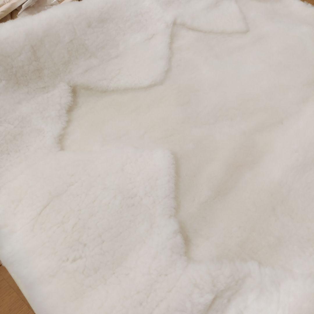 未使用　西川産業　ホワイトシープトン　ダブル　ムートンシーツ　定価約75万