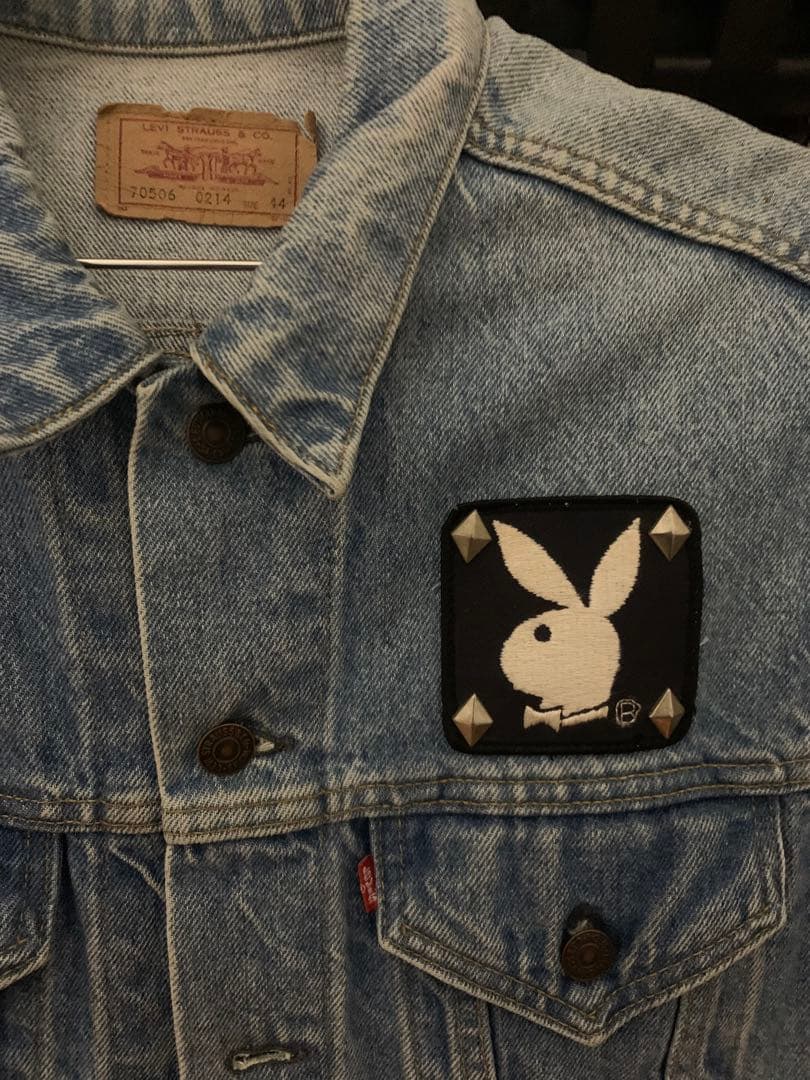 USA製 Levis 70506 デニムベスト　プレイボーイ　カスタム