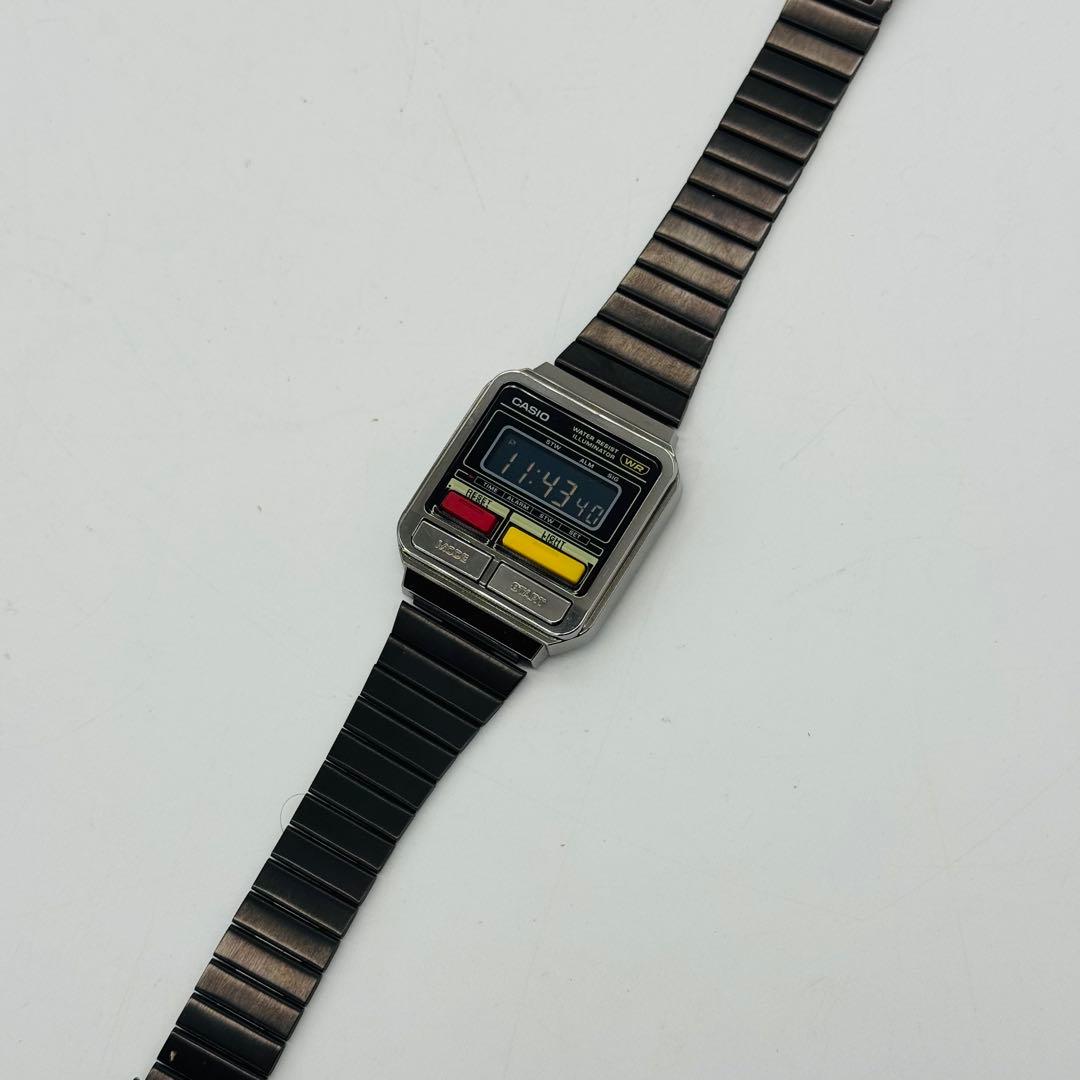 CASIO A120WE チープカシオ　 ガンメタリック【反転液晶】