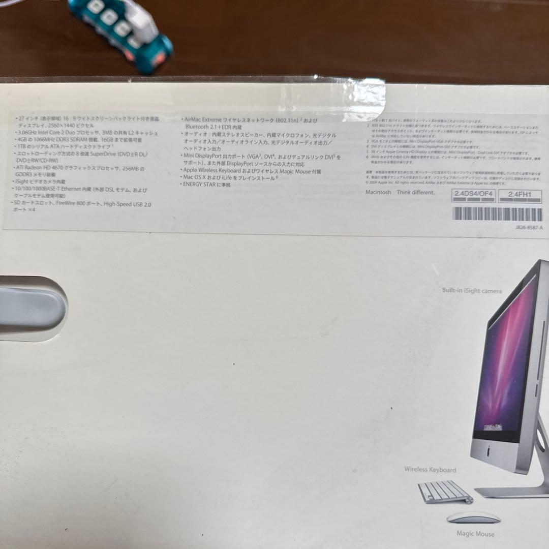 iMac 2009late 27インチ ジャンク（本体のみ）
