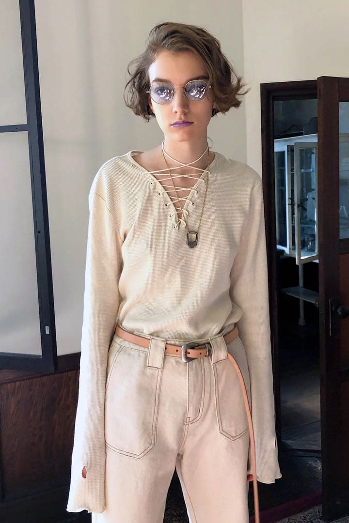 SOLOV ソロヴ ソロブ LACE UP THERMAL TOPS