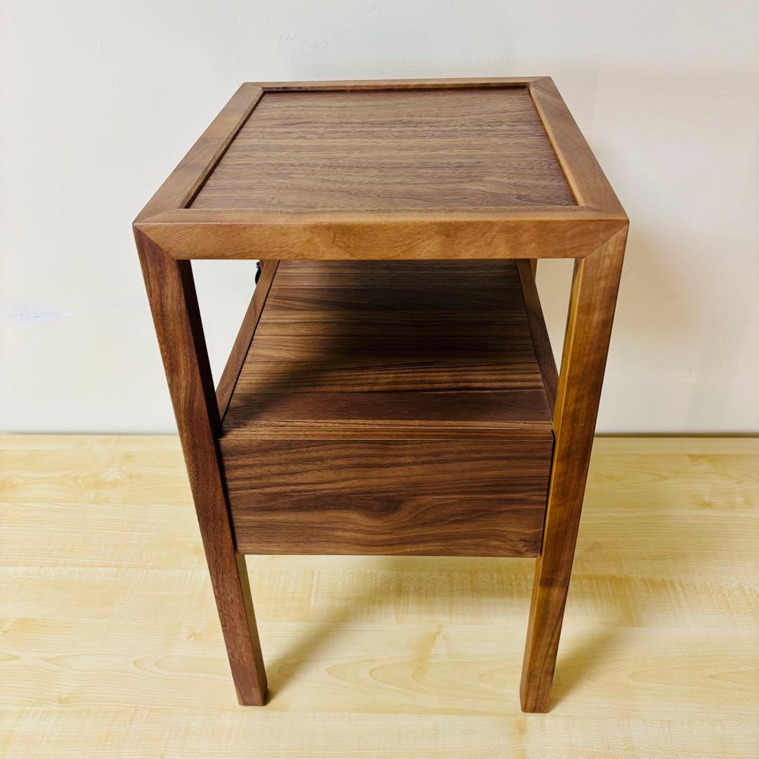 三環ジャパン 大川家具 オーク ウォールナット 天然木 サイドテーブル